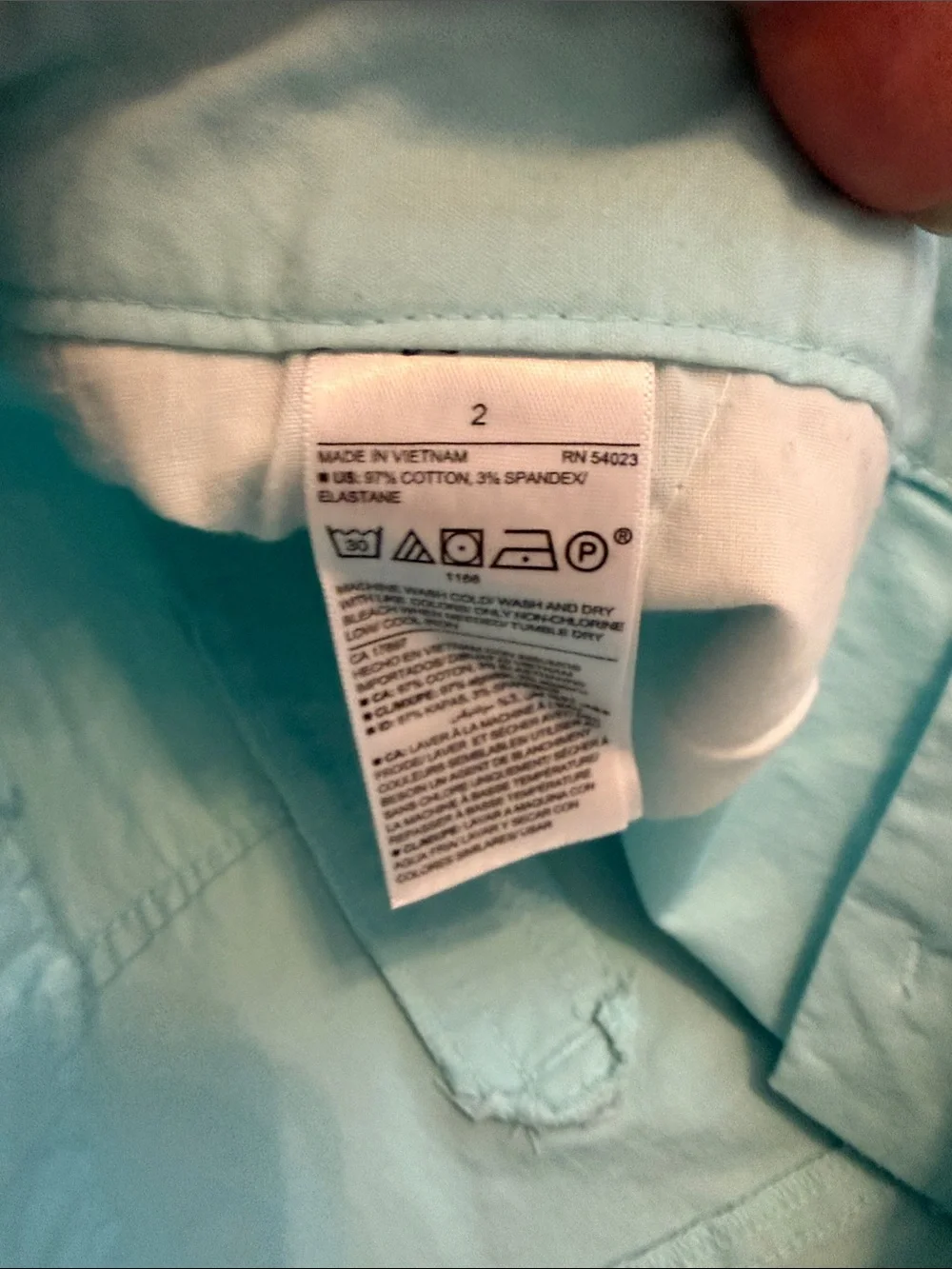OLD NAVY Women’s Light Aqua Cotton Shorts, 2